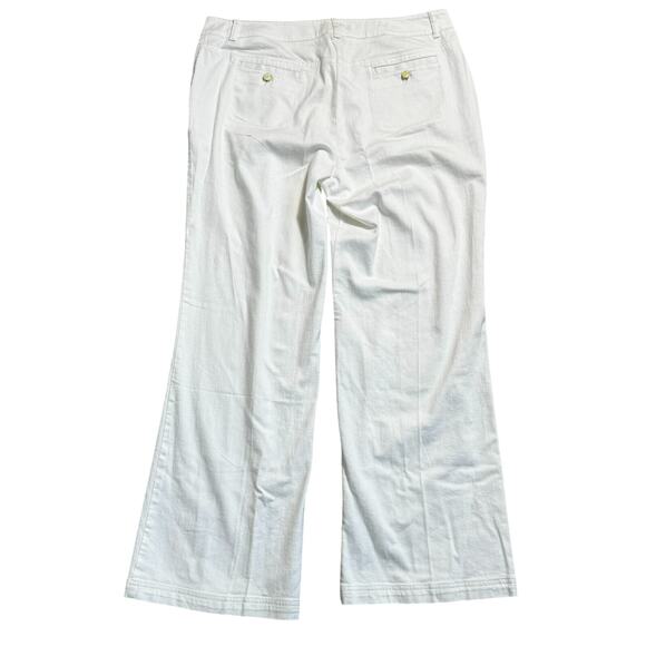 TALBOTS NWT Women's 16 Ivory Cream Curvy Stretch High Rise Flare Trouser Jeans - Picture 2 of 9